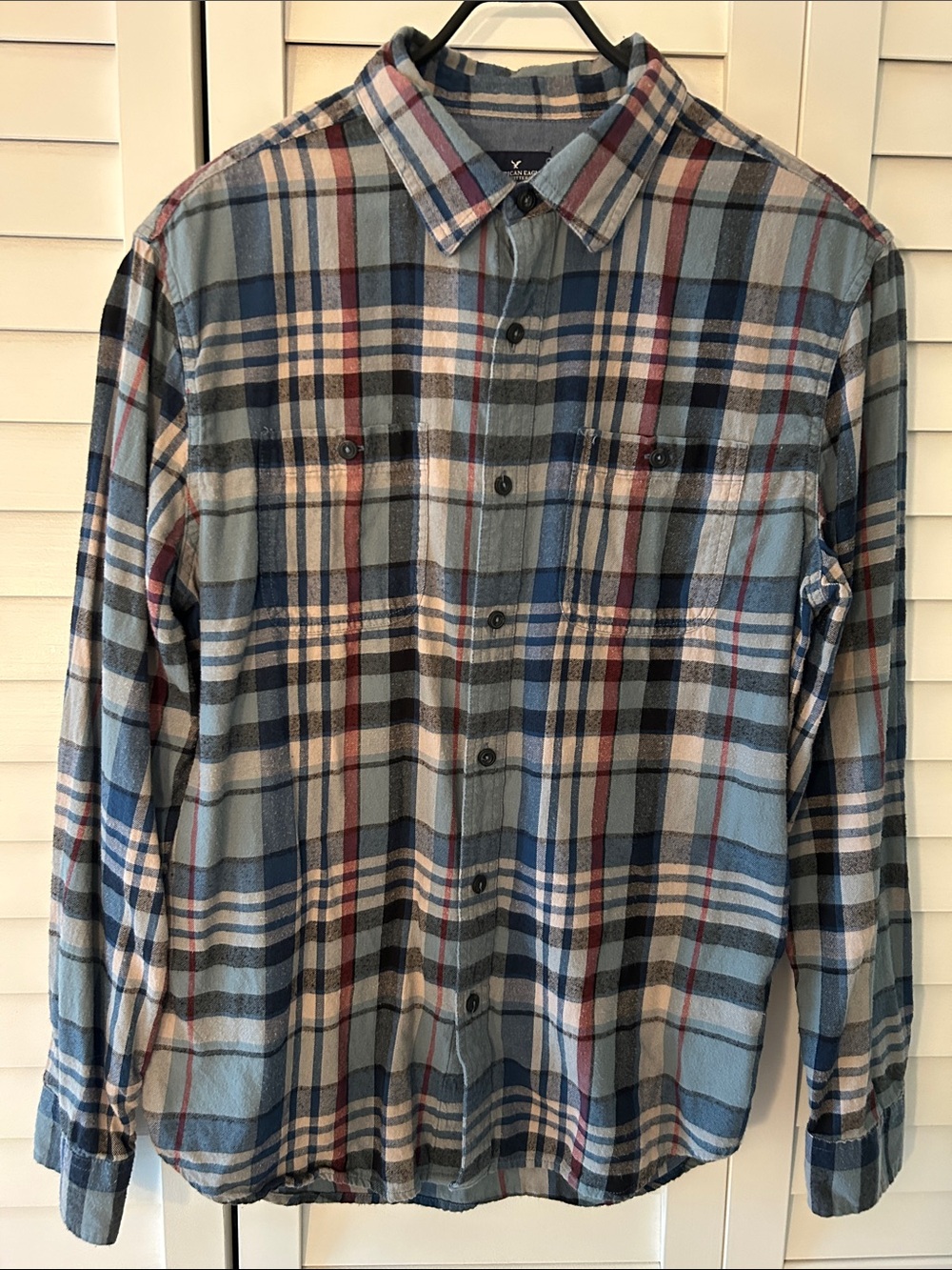 American Eagle 100% Cotton, Soft  Textured Flannel Shirt L